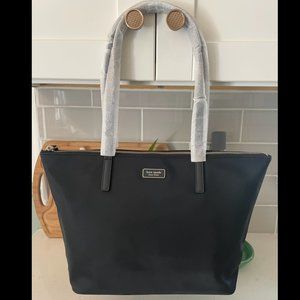 Kate Spade Hayden Nylon Top Zip Tote (black)